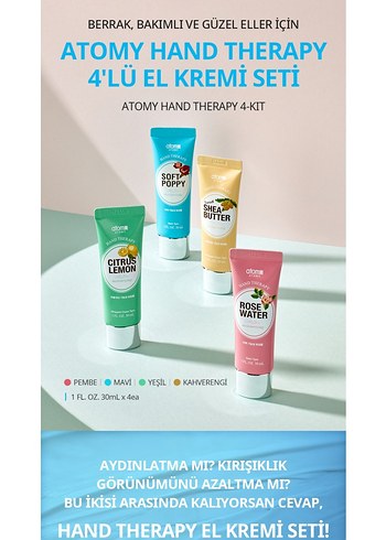 Beden Dört Parfümlü El Kremi Seti