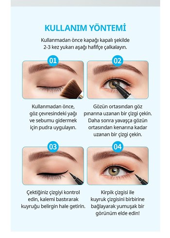 Atomy Fırçalı Göz Kalemi Gri-Bej - Görsel 8