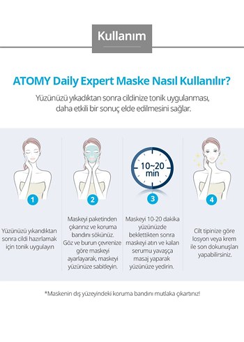 Atomy Nemlendirici Kadın Yüz Maskesi - Görsel 7
