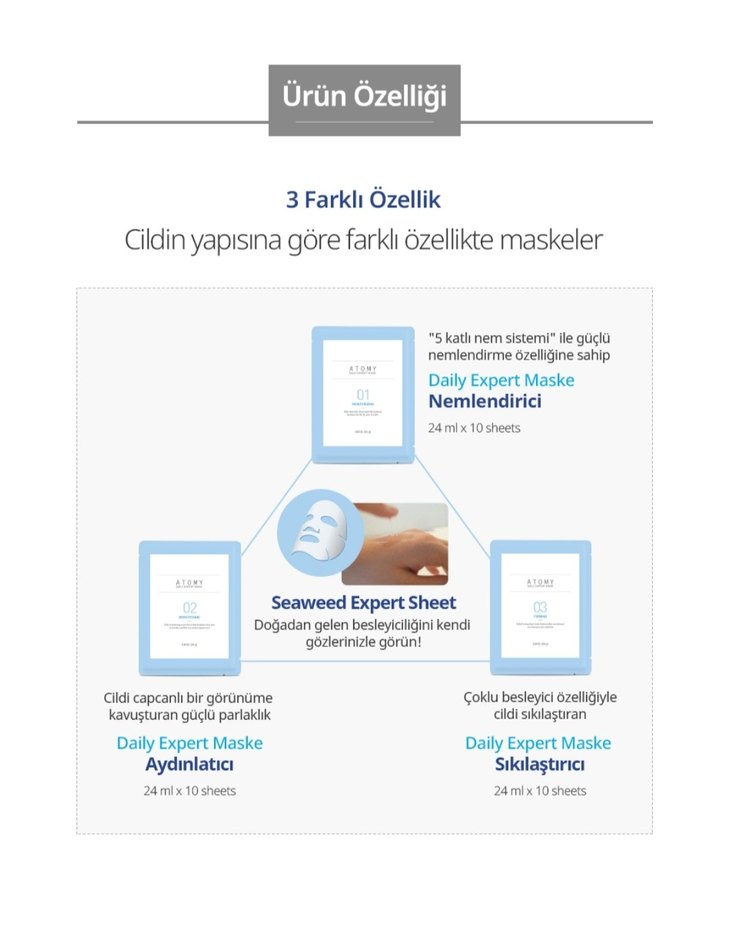 Atomy Nemlendirici Kadın Yüz Maskesi - Görsel 4