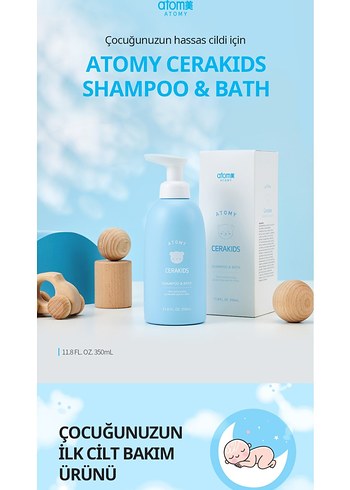 Atomy Cerakids Bebek Şampuanı ve Banyosu 350 ml - Görsel 3