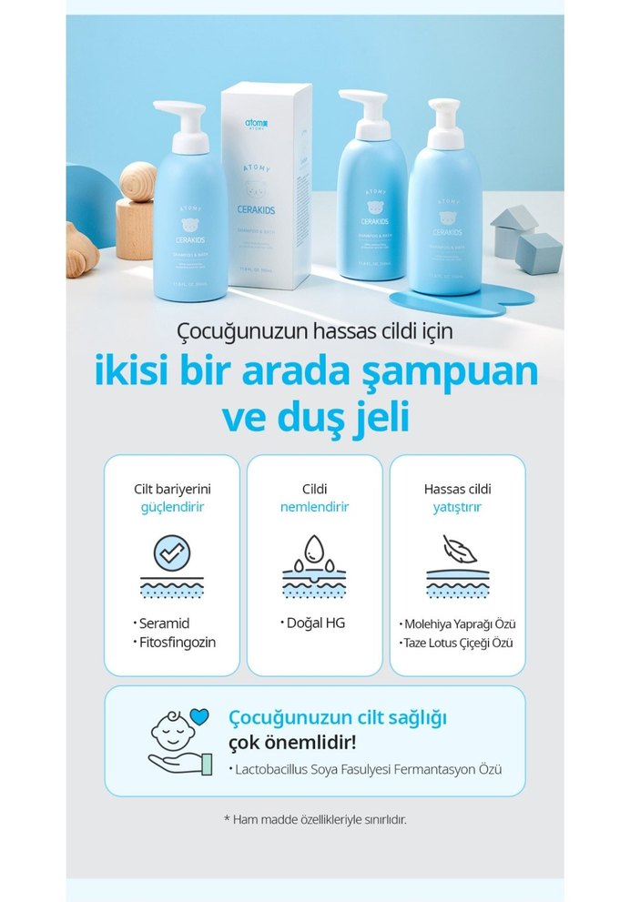 Atomy Cerakids Bebek Şampuanı ve Banyosu 350 ml - Görsel 5