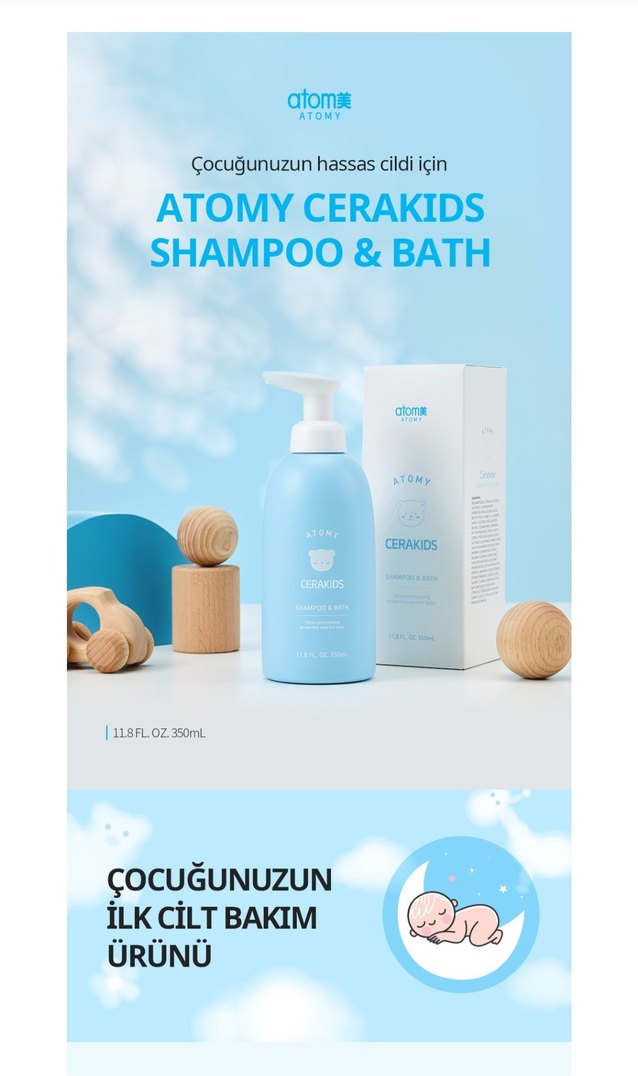 Atomy Cerakids Bebek Şampuanı ve Banyosu 350 ml - Görsel 3