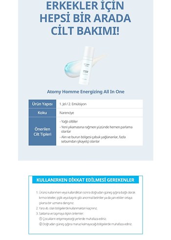 Atomy Homme Energizing All ın one - Görsel 10