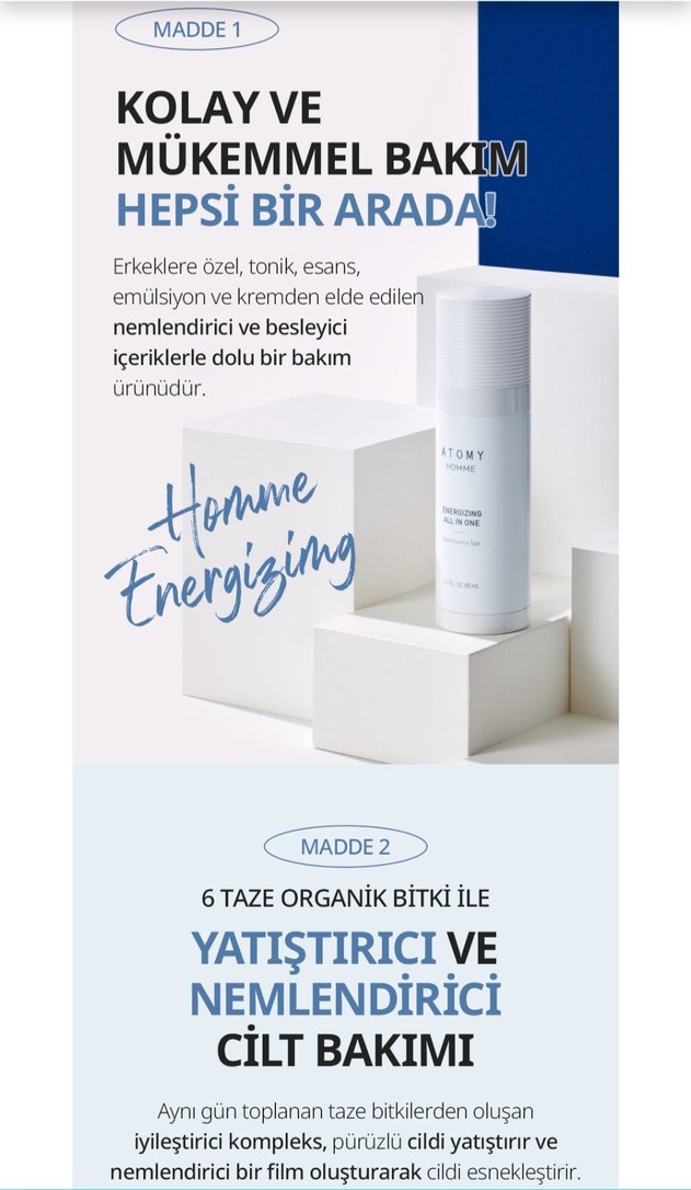 Atomy Homme Energizing All ın one - Görsel 5