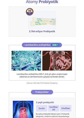Atomy Probiyotik Takviye Edici Gıda 60 Saşe - Görsel 6