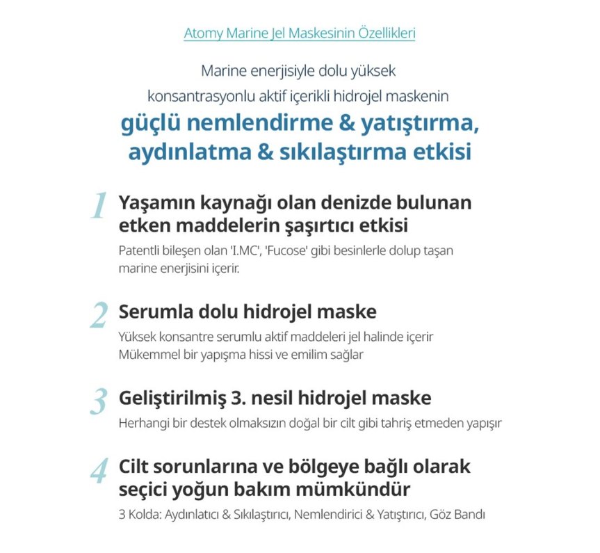 Atomy Aydınlatıcı ve Sıkılaştırıcı Maske - Görsel 2