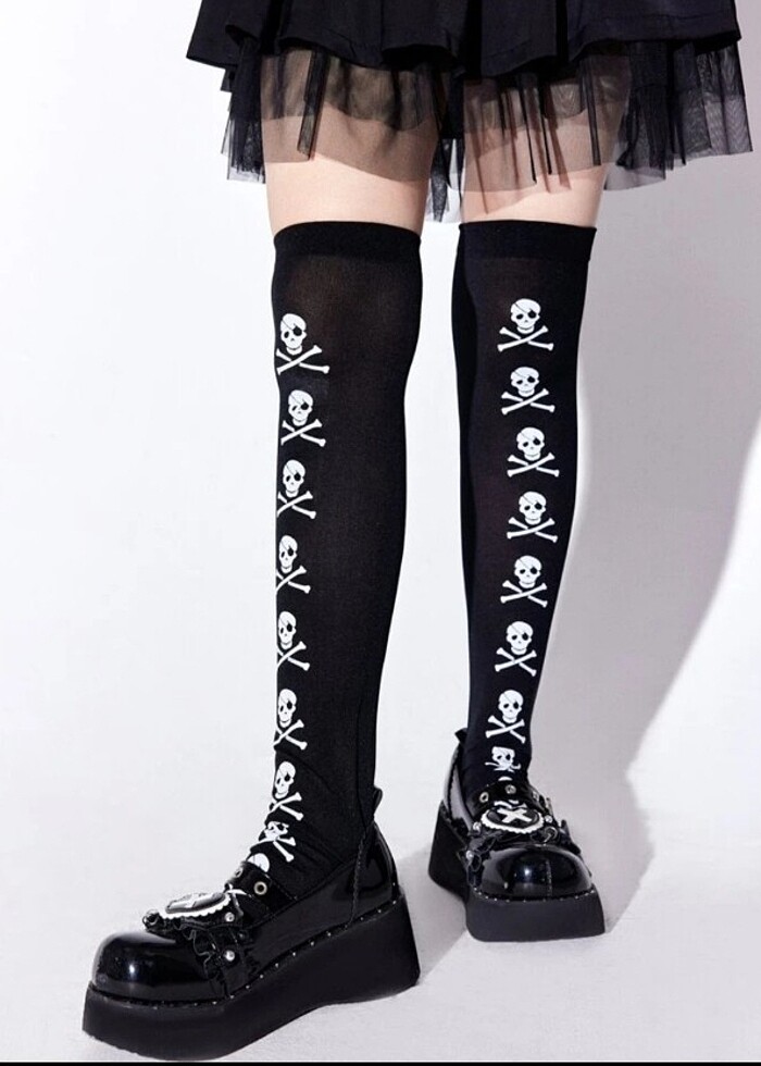 Y2k lolita dizüstü çorap - Görsel 3