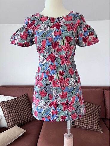 Zara Floral Desenli Elbise
