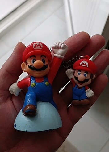 Süper Mario figür oyuncak ve anahtarlık süs set koleksiyon nosta