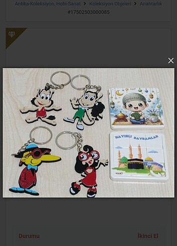 Hugo ve eşi TipiTip ve eşi anahtarlık süs nostaljik set. Kaydırm