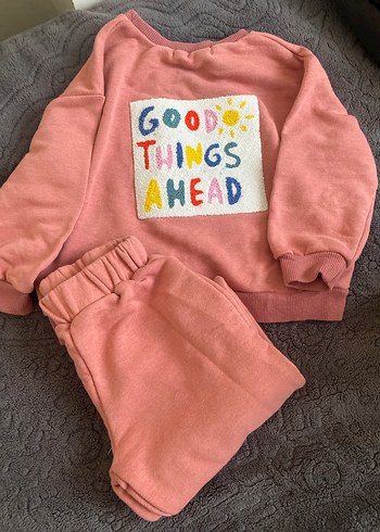 Pembe Bebe Kız Takım Uzun Kollu