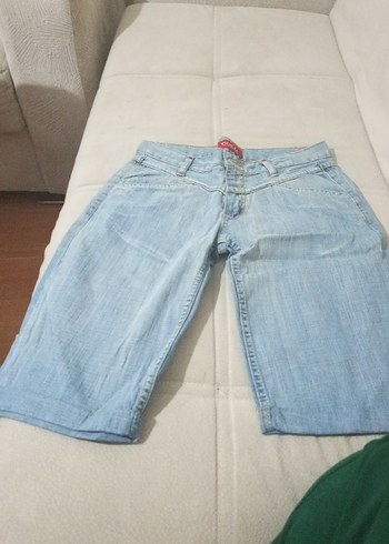 Diğer Acik Mavi Denim Bermuda Sort