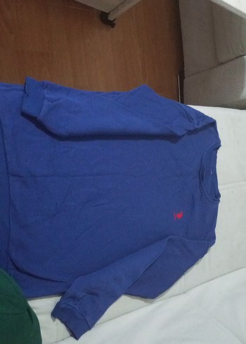 U.S Polo Assn. Canli Mavi Bisiklet Yaka Sweatshirt
