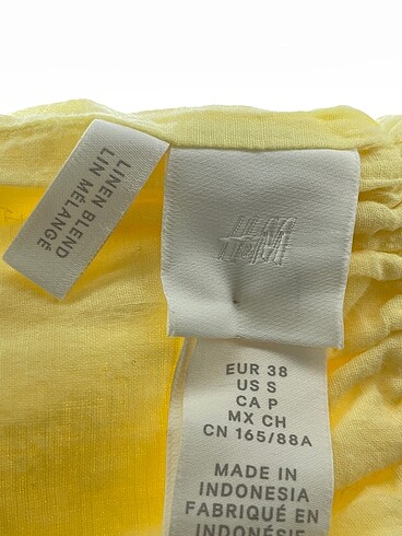 38 Beden sarı Renk H&M Kısa Elbise %70 İndirimli.