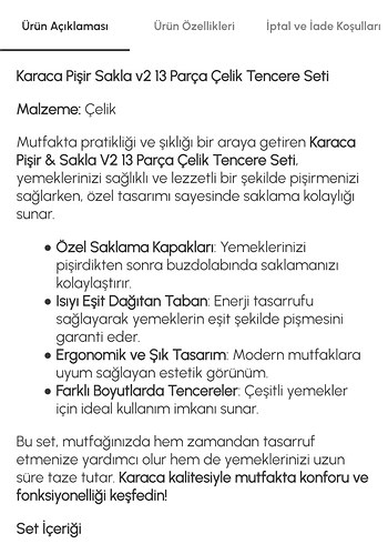 Karaca Pişir Sakla V2 13 Parça Çelik Tencere Seti - Görsel 3