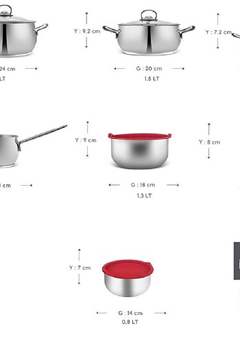 Karaca Pişir Sakla V2 13 Parça Çelik Tencere Seti - Görsel 2