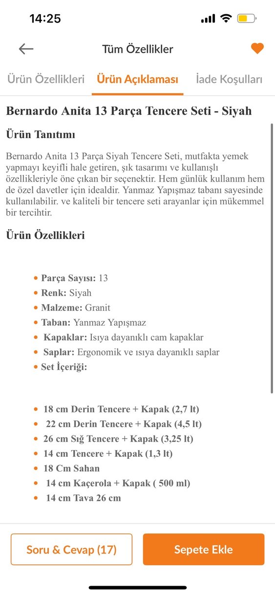 TAM 3.998 TLlik BERNARDO TAM 13 parça Granit Tencere/Tava Seti - Görsel 4