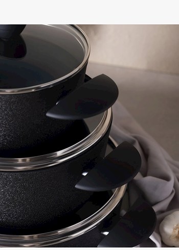 MADAME COCO 7 Parça Titanium Tencere Seti - Görsel 3