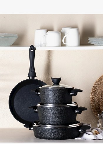 MADAME COCO 7 Parça Titanium Tencere Seti - Görsel 5