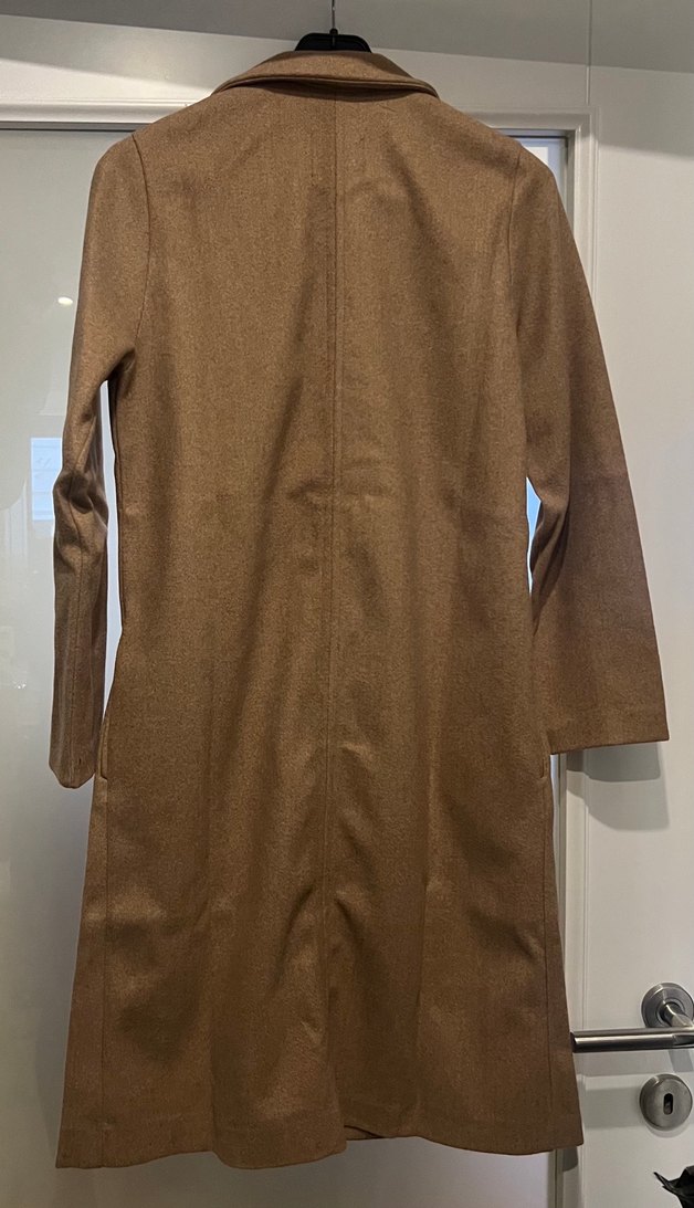 Mary & Mary Vizon veya Siyah Tek Düğmeli Dokulu Kaban - Görsel 3