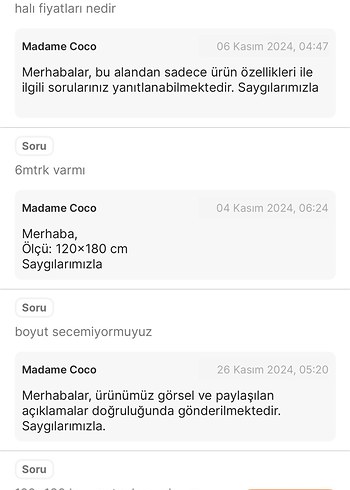 TAM 4.200 TLlik Madame Coco Halı sadece 1199 tl - Görsel 8