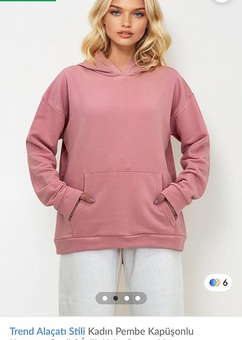 HAPPINESS Sıcacık Tutan S ve M Beden mevcut Kapüşonlu Sweatshirt - Görsel 2