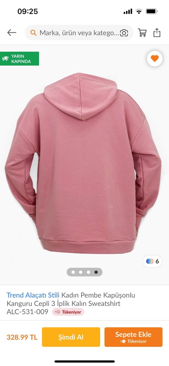 HAPPINESS Sıcacık Tutan S ve M Beden mevcut Kapüşonlu Sweatshirt - Görsel 3