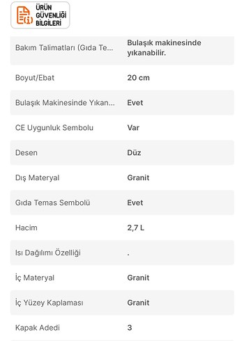 Bernardo 7 Parça Granit Tencere Seti - Görsel 4