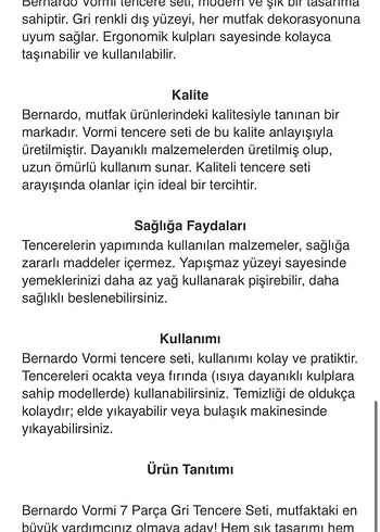 Bernardo 7 Parça Granit Tencere Seti - Görsel 10