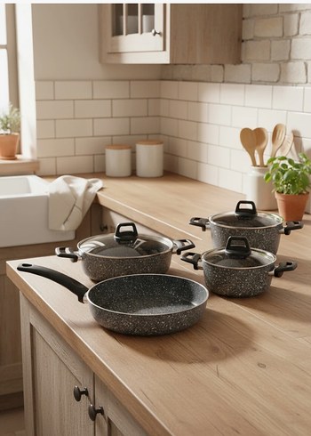 Bernardo 7 Parça Granit Tencere Seti - Görsel 2