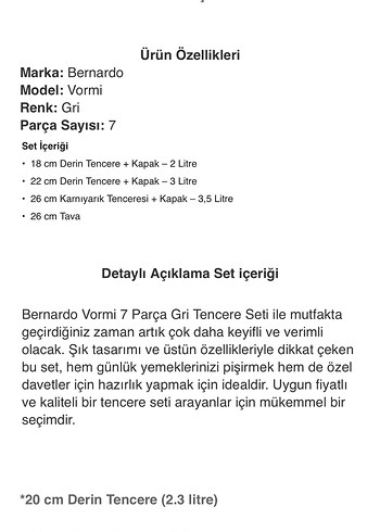 Bernardo 7 Parça Granit Tencere Seti - Görsel 7