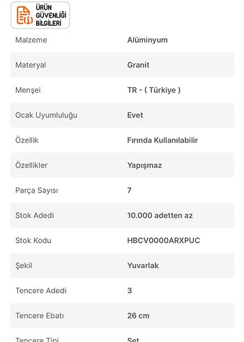 Bernardo 7 Parça Granit Tencere Seti - Görsel 5