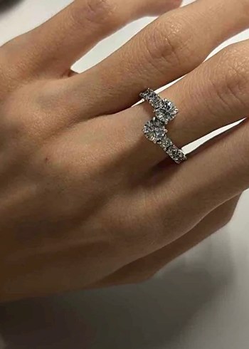 *ORİJİNAL PANDORA Işıltılı Kesişimli no.54 Tektaş Yüzük - Görsel 9