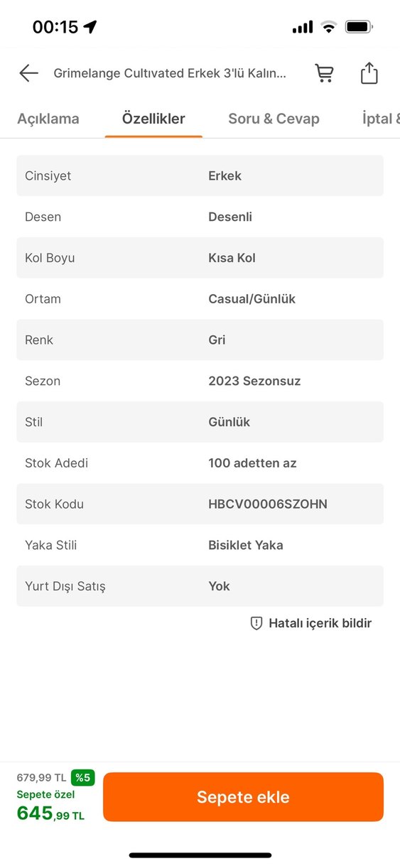 Grimelange Erkek Organik Pamuk 3'lü Tişört - Görsel 3