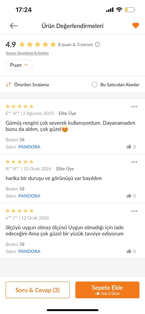 PANDORA PEMBE ALTIN KAPLAMA Papatya Yüzük - Görsel 5