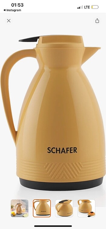 Schafer Schafer Kitchenhouse Cam Termos Sarı 1 lt