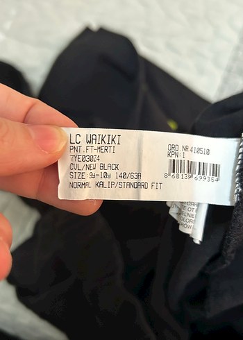 LC Waikiki Siyah Baskılı Erkek Çocuk Eşofman Altı 9-10 yaş
