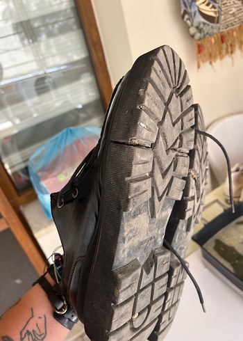 bershka rugan Siyah Tokalı Platform Topuklu Kadın Oxford Ayakkab - Görsel 3