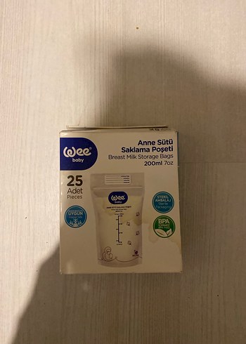 Wee Baby Anne Sütü Saklama Poşeti 25'li 200ml - Görsel 2