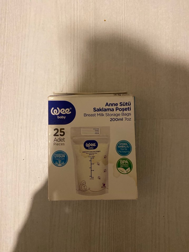 Wee Baby Anne Sütü Saklama Poşeti 25'li 200ml - Görsel 2