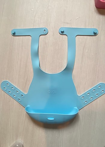 Mavi Silikon Bebek Önlüğü TUT Yazılı - Görsel 2