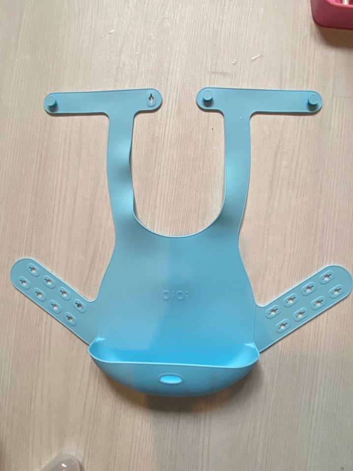 Mavi Silikon Bebek Önlüğü TUT Yazılı - Görsel 2