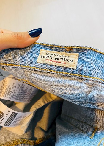 Levis Levis Kadın Mavi Bol Kesim Midi Denim Pantolon
