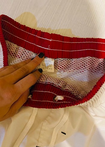 Beyaz Mini Erkek Mayo Şort - Görsel 2