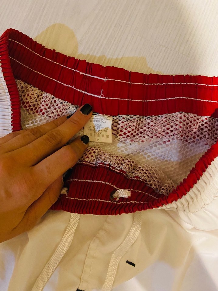 Beyaz Mini Erkek Mayo Şort - Görsel 2