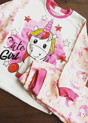 3 lü Pijama takımı kız çocuk 3/4 yaş 