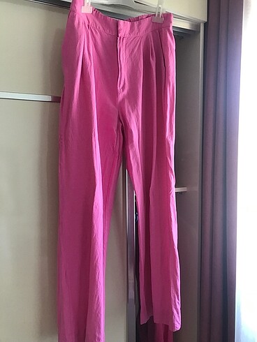 Pembe plazzo pantolon