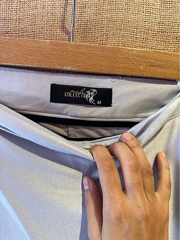 m Beden Vintage hafif parlak pantolon