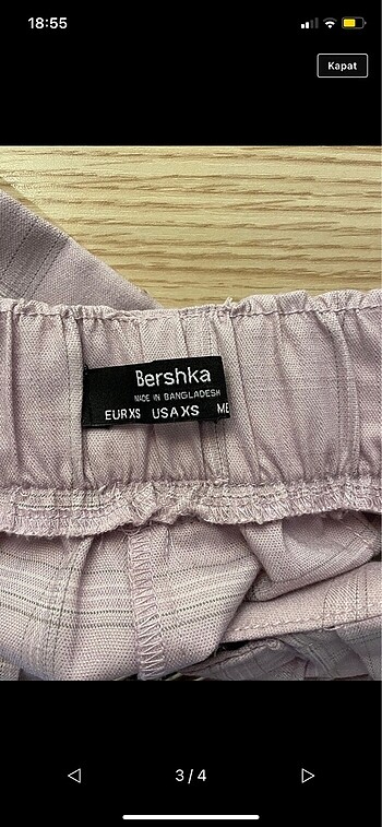 xs Beden Bershka şort